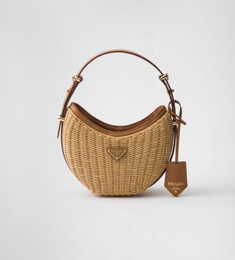 Prada Wicker and leather Prada Arqué bag