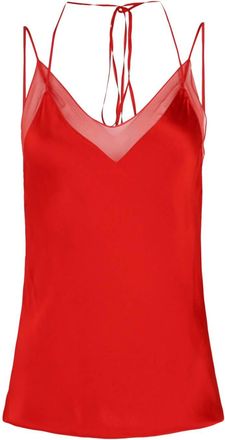 Ferragamo Womens Satin V-Neck Camisole In Red