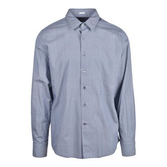 Himon's Casual Overhemden - Heren - Casual Overhemden - Blauw - 2XL - Katoen - Overhemden