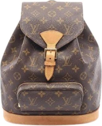 Louis Vuitton Pre-owned Backpacks, female, Brown, Size: ONE SIZE Pre-owned Montsouris Monogram Backpack