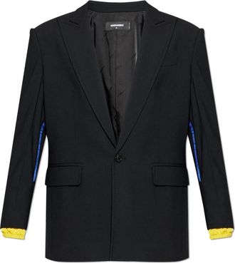 Dsquared2 Wollen blazer met enkele split - Heren - Blazers - Zwart - S - Wol - Jassen