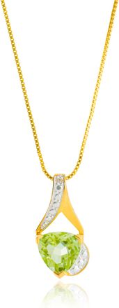 MAX + STONE 14k Yellow Gold Plated 8mm Cushion Cut Birthstone Solitaire Pendant Necklace