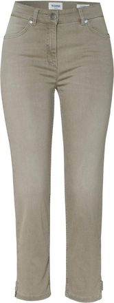 Toni 7/8-Jeans TONI be loved 7/8, Damen, Gr. 36, N-Gr, khaki used, Denim/Jeans, Obermaterial: 79% Baumwolle, 11% Polyester, 8% Lyocell, 2% Elasthan, slim f