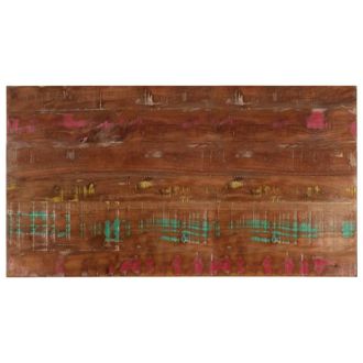 Berkfield Home Table Top 110x70x2.5 cm Rectangular Solid Wood Reclaimed in Brown