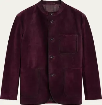Berluti Mens Suede Patina Chore Jacket