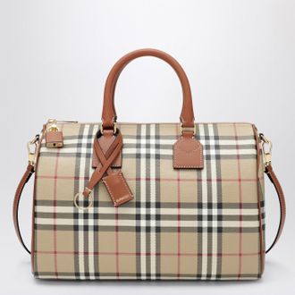 Burberry Medium Bowling Bag With Check Pattern