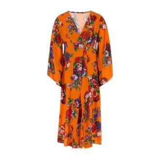 Moschino Wrap Dresses, female, Multicolor, Size: S Printed jersey dress