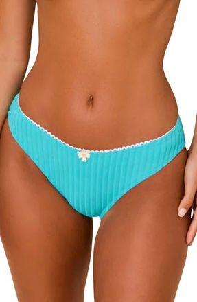 Solid & Striped The Daphne Ribbed Bikini Briefs in Azul at Nordstrom, Size X-Small