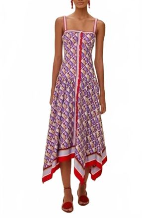 Farm Rio Graphic Pineapple Scarf Dress In Multi
