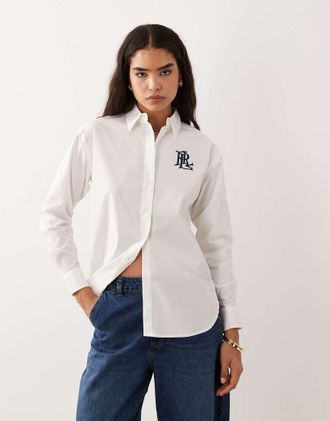 Ralph Lauren Camicia bianca con bottoni-Bianco