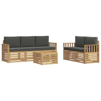 vidaXL Juegos De Sof&aacute;s Madera De Acacia S&oacute;lida Vidaxl
