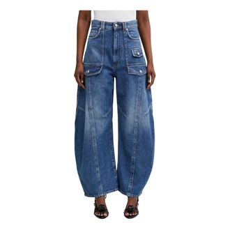 Sportmax Spxviolino Balloon-fit Jeans - Dames - Jeans - Blauw - Maat: W26 Katoen