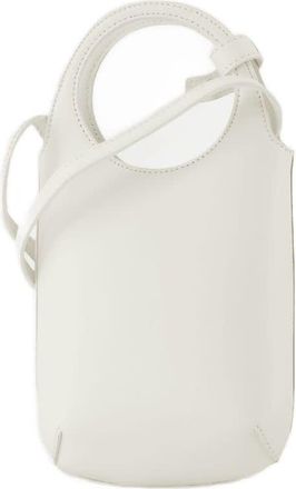 Courr&egrave;ges Leather Calfskin Handbag White