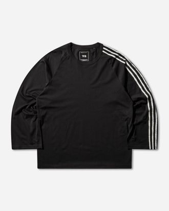 adidas Y-3 Raw Edge 3-Stripes Longsleeve T-Shirt Black