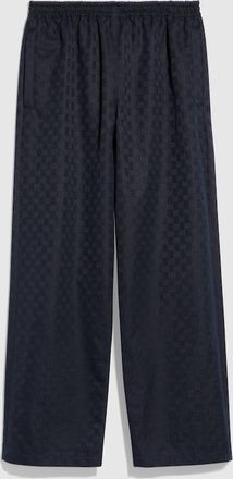 Gucci GG Cotton Canvas Pants, Size 44, Blue, Ready-to-wear