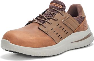 Skechers Mens Delson 3.0 Sr Tyoll Comp Toe Trainers, brown, 11.5 UK