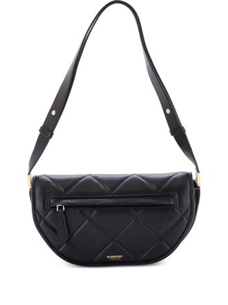 Burberry Olympia Flap Bag Quilted Leather Small shoulder bag - Black