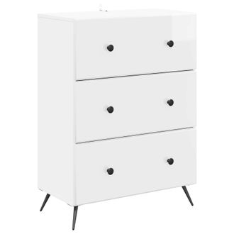 vidaXL Cajonera 66 X 34,5 X 90 Cm Madera De Ingenier&iacute;a Brillante Vidaxl