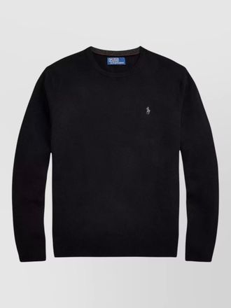 Ralph Lauren logo knit sweatshirt ribbed cuffs hem neckline