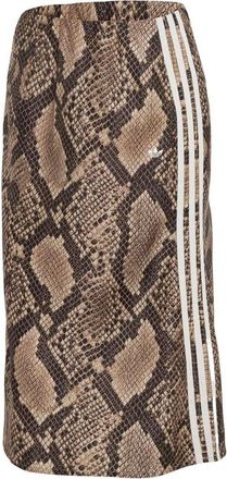 adidas (WMNS) adidas Snake Print Satin Skirt Asia Sizing Linen Magic Beige KX1894