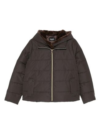 Marella Retore hooded puffer jacket - Brown