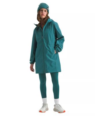 The North Face Womens Daybreak Rain Parka In Midnight Petrol