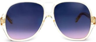 Chloé Occhiali da sole oversize - Bianco