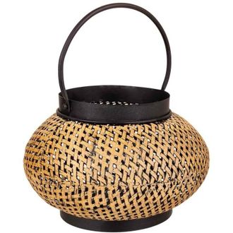 Wanderlust Deco Wanderlust Deco - Portavelas De Metal Dorado 32x32x19