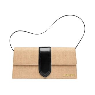 Jacquemus Flap Schoudertas - Dames - Tassen - Beige - Maat: ONE Size Zijde