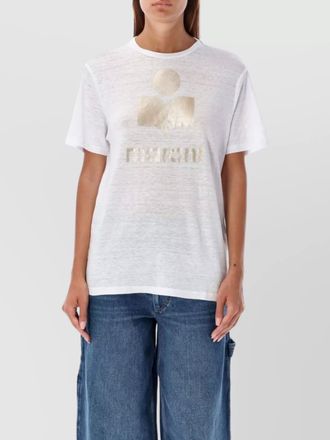 Isabel Marant linen logo-print t-shirt
