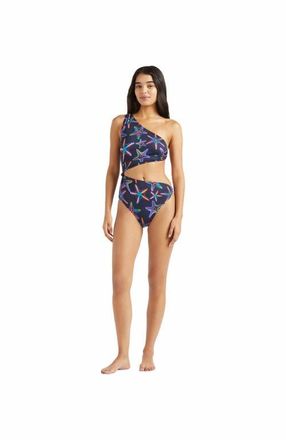 Vilebrequin Womens Disco Stars Assymetric Bikini One-Piece Swimsuit in Bleu Marine at Nordstrom, Size Medium