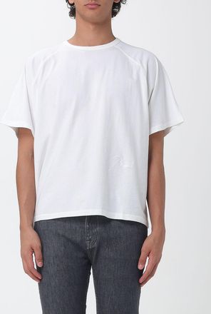 Rhude T-shirt in cotone relaxed fit con spalle cadute e logo posteriore ricamato