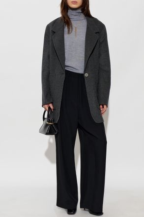 Givenchy Short Coat With Pockets, Womens, Grey
