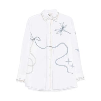Alysi Shirts, female, White, Size: 2XS Long-sleeved Shirt