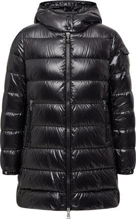 Moncler Moncler Courcelles Hooded Mid-length Down Jacket, Women, Black, Size: 00