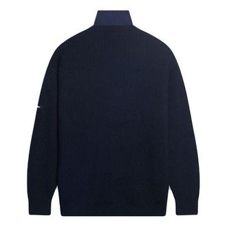 Balenciaga Layered Tromp Loeil Knit Sweater Navy 675274T16118065