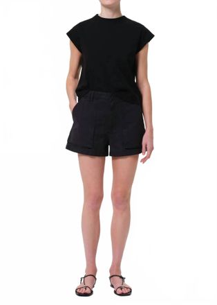 Pistola Denim Kiva Mid Rise Cargo Short In Black