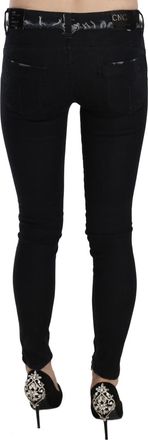 Costume National Low Waist Zipper Leg Skinny blue Womens Jeans