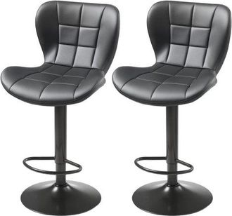 OEM Taburete De Bar Modernos De Piel Sint&eacute;tica Con Altura De Mostrador, Con Respaldo Y Reposapi&eacute;s, Altura Ajustable, Para Cocina Y Comedor, Carga 149,7 Kg