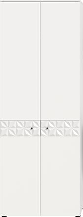 Inosign Garderobenschrank »VICENZA, inkl. ausziehbarer Kleiderstange, 2 Türen, 4 Einlegeböden« mit Ornamentabsetzung, Mehrzweckschrank, Kleiderschrank, Dielen