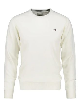 GANT c-neck superfine lambswool sweater - men - Wool - L - White