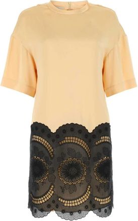 Stella McCartney Satijnen Slipdress met Uitgesneden Ringdetail - Dames - Korte kleedjes - Veelkleurig - 2XS - Satijn - Kleedjes