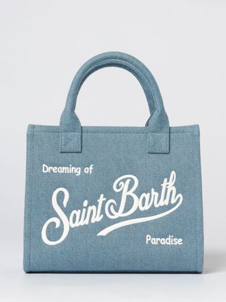 MC2 Saint Barth Borsa Vanity in twill di cotone con logo ricamato
