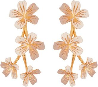 Oscar De La Renta Oscar De La Renta Flowers On A Branch Earrings