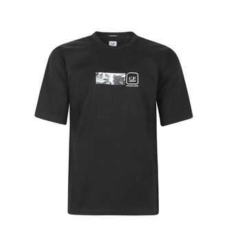 C.P. Company T-Shirts, male, Black, Size: XL CP Company Metropolis T-shirts and Polos