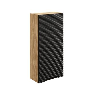 Petits Meubles Media columna 1 puerta estratificado Negro marrón