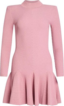 Retrof&ecirc;te Abito corto Sydonie con ruches - Rosa