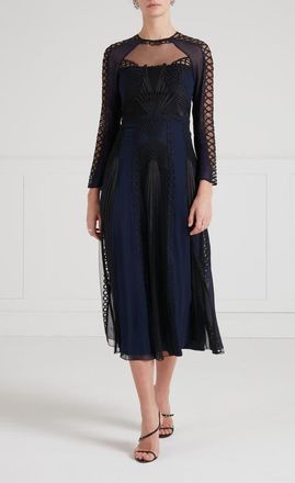 Temperley London Ariel Sleeved Dress in Sapphire Blue at Nordstrom, Size 10