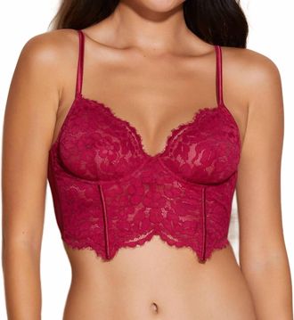 Cosabella Magnolia Longline Underwire Bra In Deep Ruby