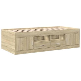 Berkfield Home Versatile Daybed with Drawers without Mattress Sonoma Oak 75x190 in Light Brown